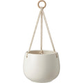 Stilld Hanging Ceramic Planter 16 cm with Cotton Rope Warm White - Product view